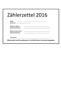 Zählerzettel 2016