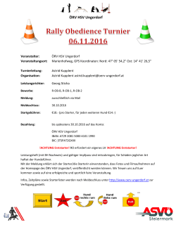 Rally Obedience Turnier 06.11.2016