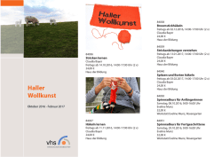 Haller Wollkunst - VHS Schw&auml;bisch Hall