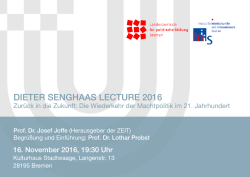dieter senghaas lecture 2016