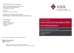 Internationale Bankgesch&auml;fte mit Verbrauchern