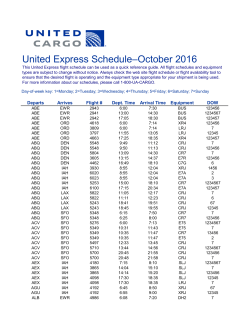 United Express Schedule Oct 2016