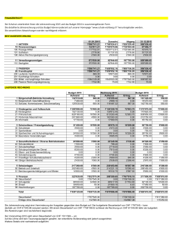 Finanzbericht 2015 - Primarschule Eichberg