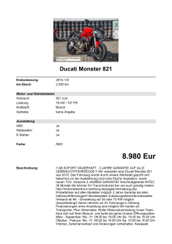 Detailansicht Ducati Monster 821