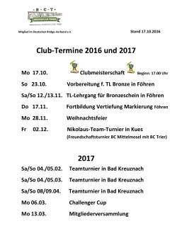 Termine - Bridgeclub Trier