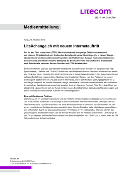LiteXchange.ch mit neuem Internetauftritt