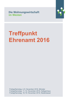 Treffpunkt Ehrenamt 2016 - VdW Rheinland Westfalen