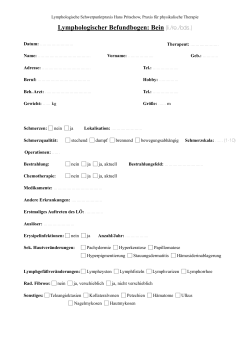 Bein Vorlage Befundbogen