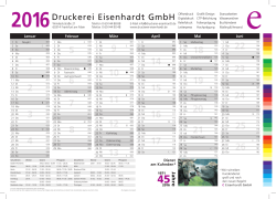Kalender 2016 - Druckerei Eisenhardt