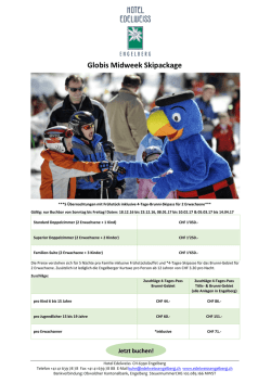 Globis Midweek Skipackage - Hotel Edelweiss Engelberg