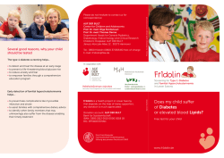 Does my child suffer of Diabetes or elevated blood Lipids?