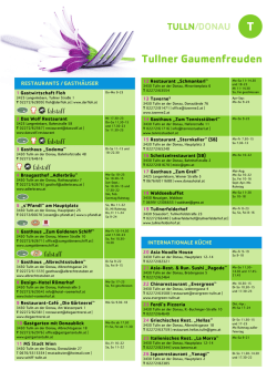 Gastro-Liste  - Tulln