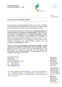 Infos - Vereinigung Bergischer Unternehmerverb&auml;nde eV