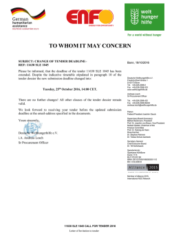Invitation to tender