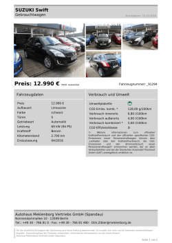 Preis: 12.990 € MwSt. ausweisbar