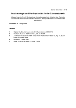 Implantologie und Periimplantitis in der - Dental
