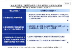 加圧水型原子力発電所の安全性向上を目指す技術