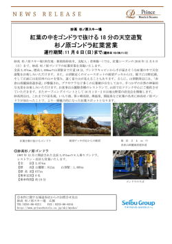 杉ノ原ゴンドラ紅葉営業 杉ノ原ゴンドラ紅葉営業