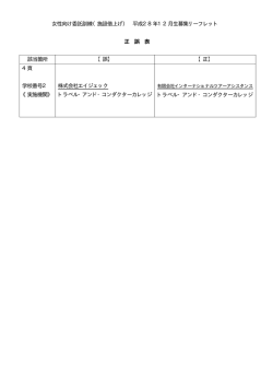 女性向け委託訓練（施設借上げ） 平成28年12月生募集リーフレット 正