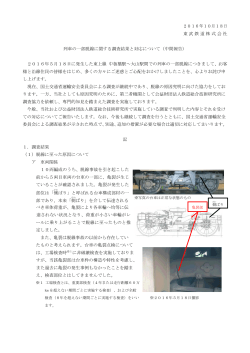 2016年10月18日 東武鉄道株式会社 列車の一部脱線に関する調査