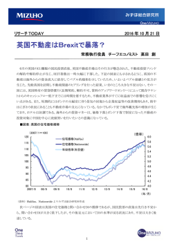 英国不動産はBrexitで暴落？
