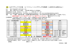 仏子ブラックス主催 U-11トレーニングマッチ対戦表（上新井さん参加Ver.）