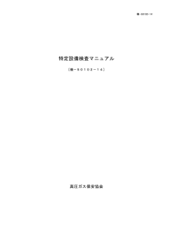 特定設備検査マニュアル