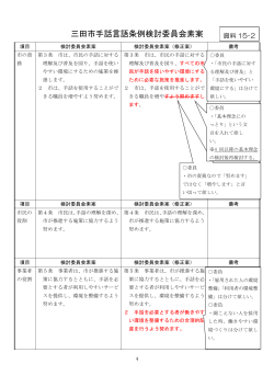 三田市手話言語条例検討委員会素案