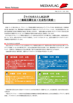 『マイクロタスク人材』の声 ～1億総活躍社会×社会性の