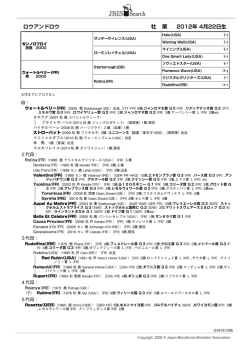 ロウアンドロウ 牡 栗 2012年 4月22日生