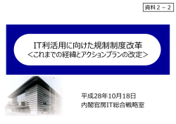 IT利活  に向けた規制制度改