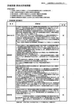 Page 1 団体名 公益財団法人しまね女性センター 評価調書(県総合評価