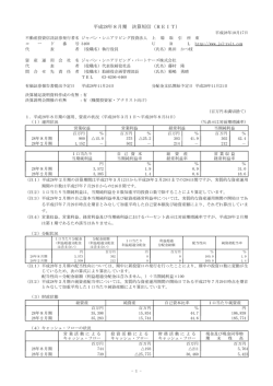 平成28年8月期 決算短信（REIT）