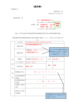 記入例 - 栃木県