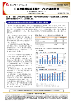 日本連続増配成長株オープンの運用状況