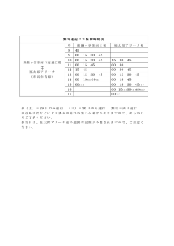 （土）＝ 29 日のみ運行