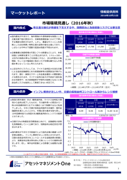 マーケットレポート 市場環境見通し（2016年秋）