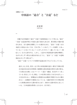 中国語の&ldquo;适合&rdquo;と&ldquo;合适&rdquo;など