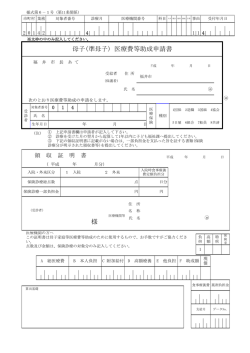 様 母子(準母子) 医療費等助成申請書