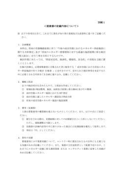 別紙1 提案書の記載内容について | 企画競争情報 成田空港における