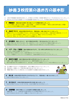 妙義3校授業の進め方の基本形