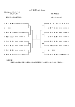 女子 - 国立市テニス連盟