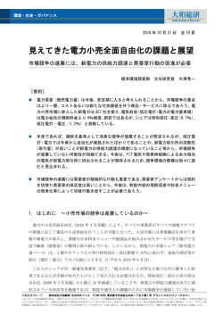 見えてきた電力小売全面自由化の課題と展望