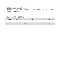 議長交際費とは