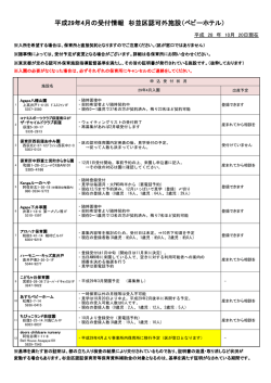 （認可外保育施設（ベビーホテル））28年10月20日現在 （PDF
