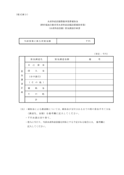 （様式細3） 水素供給設備整備事業費補助金 （燃料電池自動車用水素
