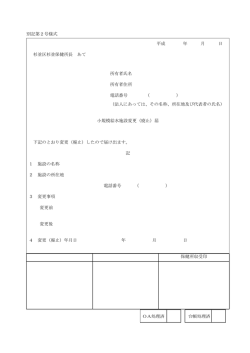 小規模給水施設変更（廃止）届