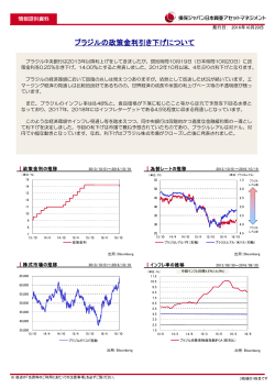 ブラジルの政策金利引き下げについて - 損保ジャパン日本興亜アセット