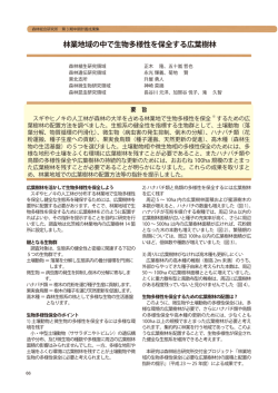 林業地域の中で生物多様性を保全する広葉樹林