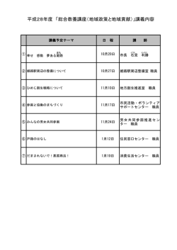 姫路獨協大学での講座受持ち一覧